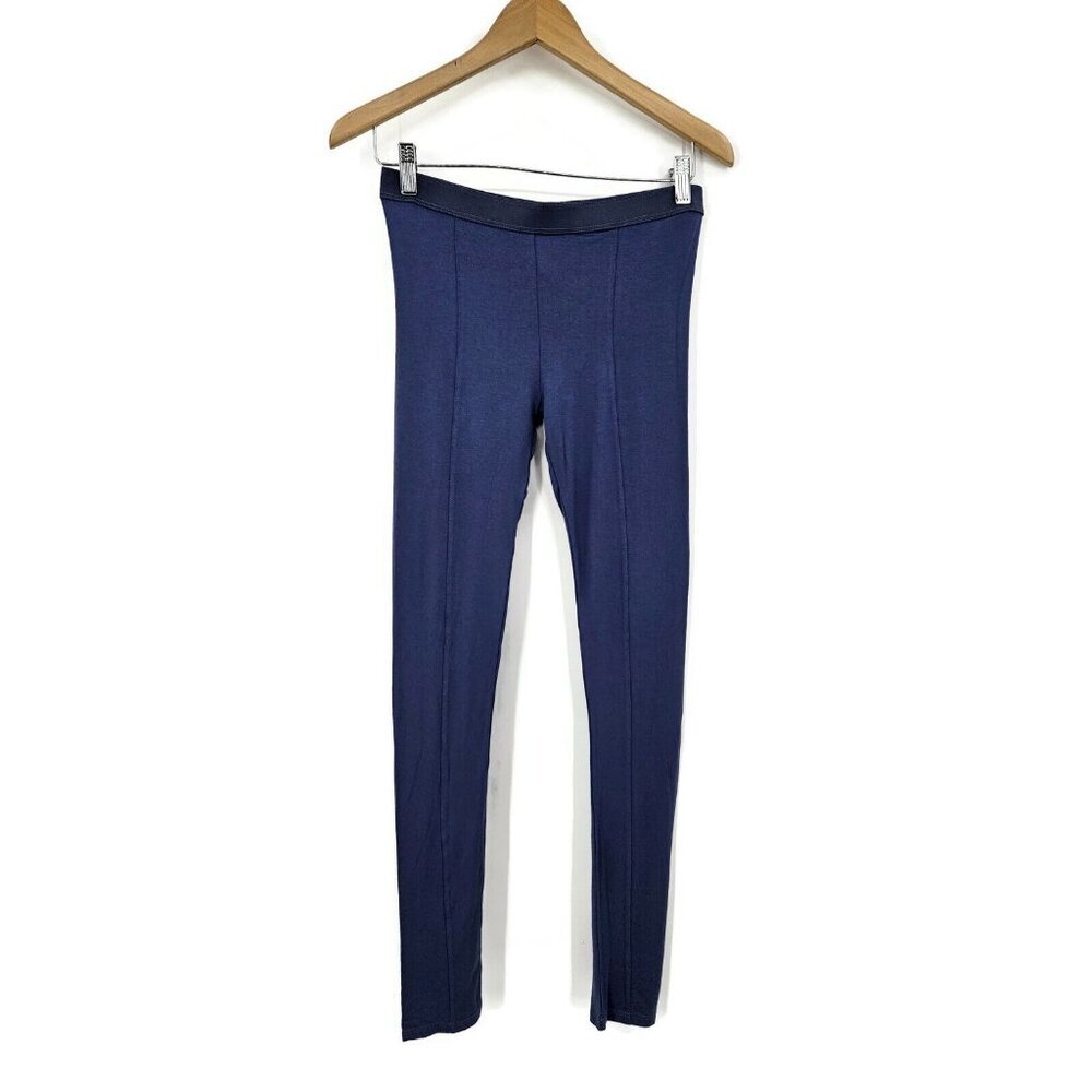 Maison Martin Margiela Navy Seam-Front Stretch Leggings Large - Picture 2 of 6